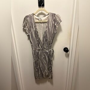 Banana Republic Asymmetrical Dress in Black and White